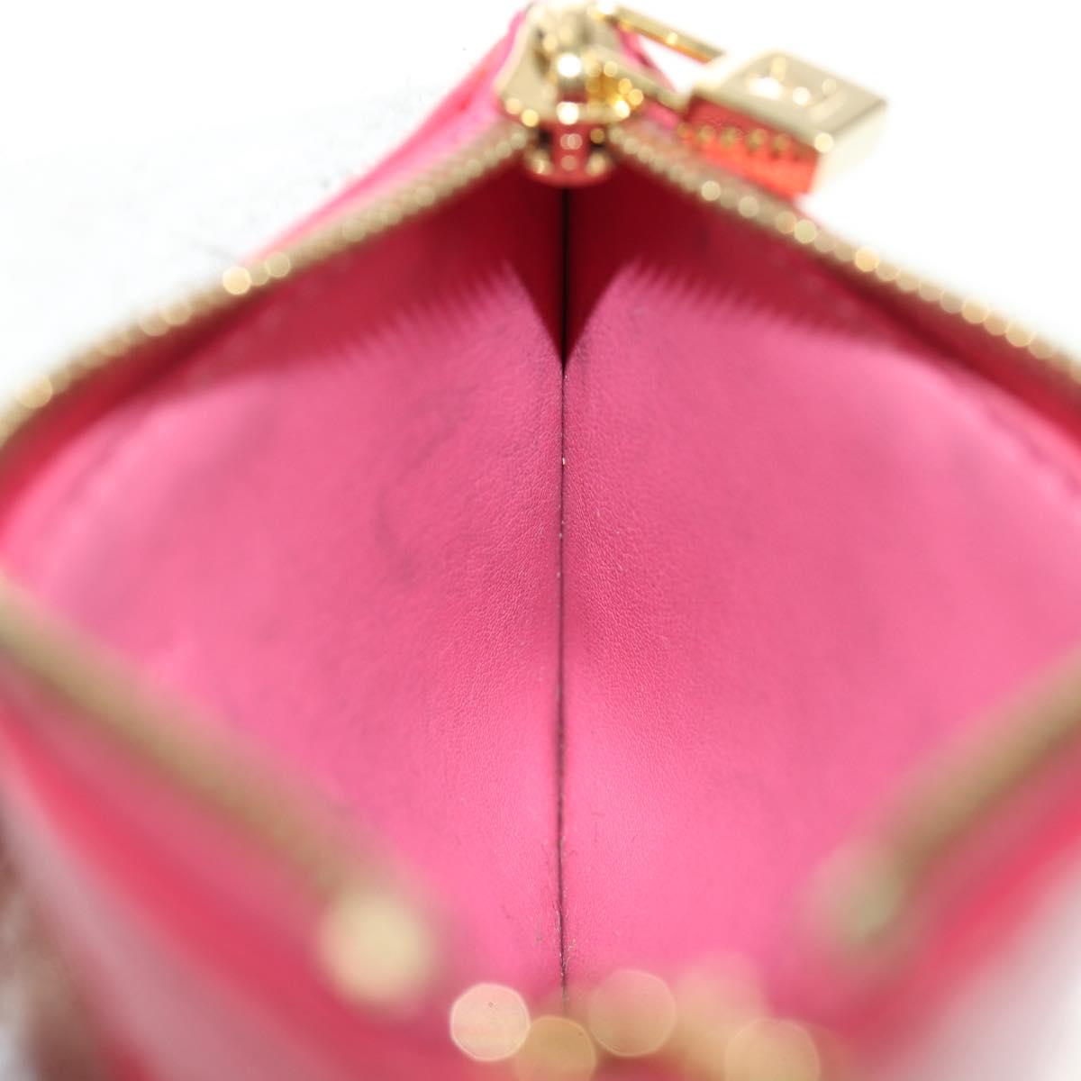 LOUIS VUITTON Monogram Vernis Pochette Cles Coin Purse Pink M91250 Auth 188197M