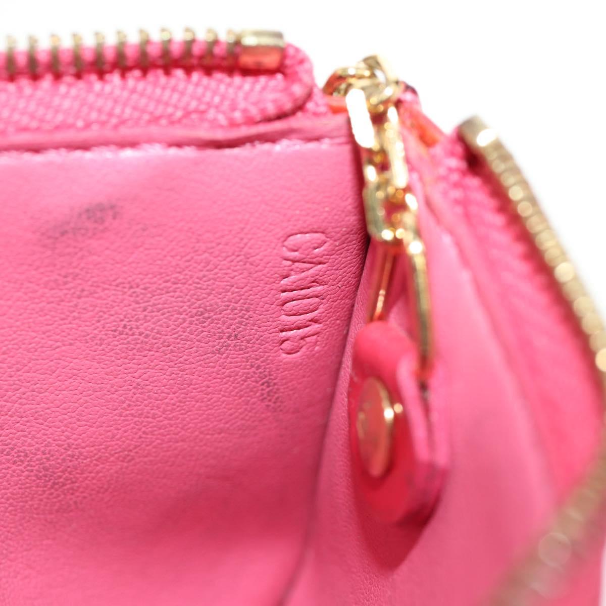 LOUIS VUITTON Monogram Vernis Pochette Cles Coin Purse Pink M91250 Auth 188197M