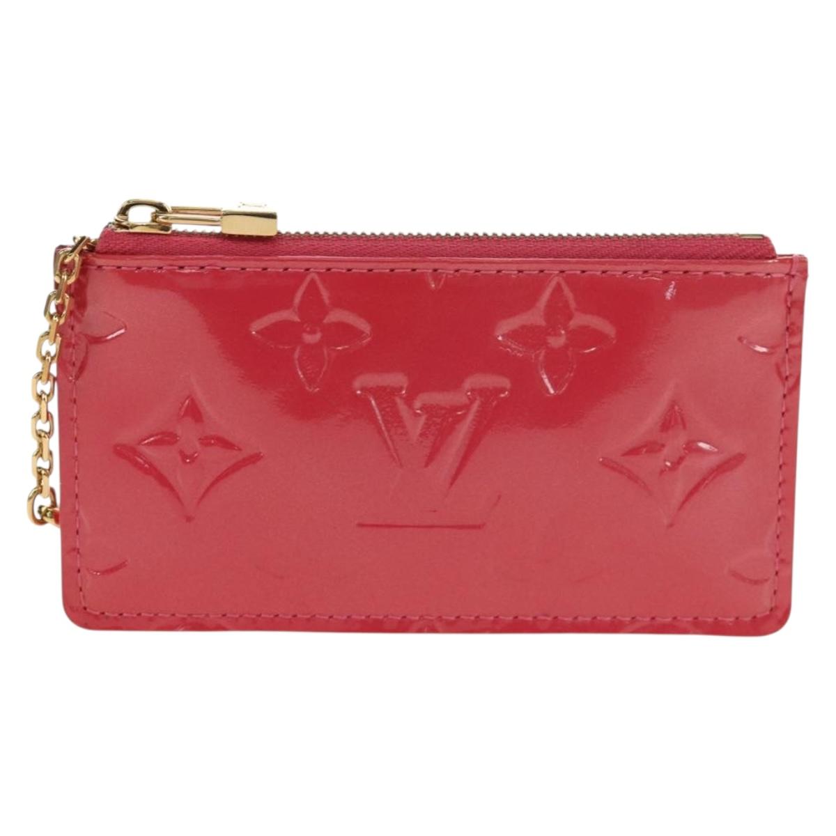 LOUIS VUITTON Monogram Vernis Pochette Cles Coin Purse Pink M91250 Auth 188197M