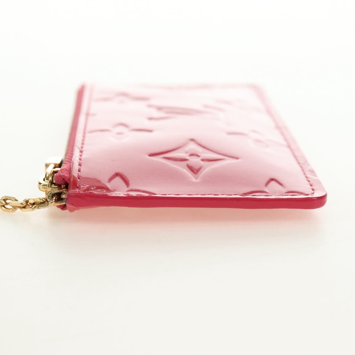 LOUIS VUITTON Monogram Vernis Pochette Cles Coin Purse Pink M91250 Auth 188197M