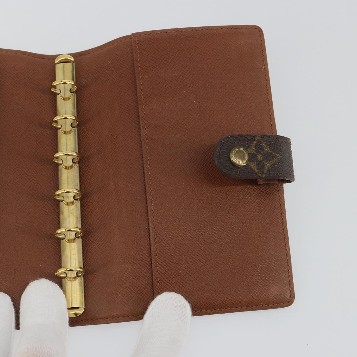 LOUIS VUITTON Monogram Agenda PM Day Planner Cover R20005 LV Auth 188198