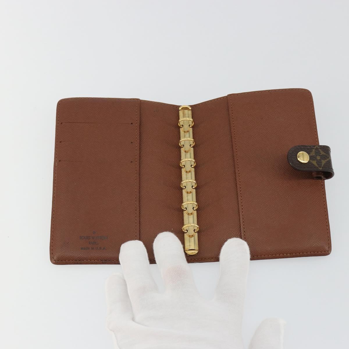 LOUIS VUITTON Monogram Agenda PM Day Planner Cover R20005 LV Auth 188199A