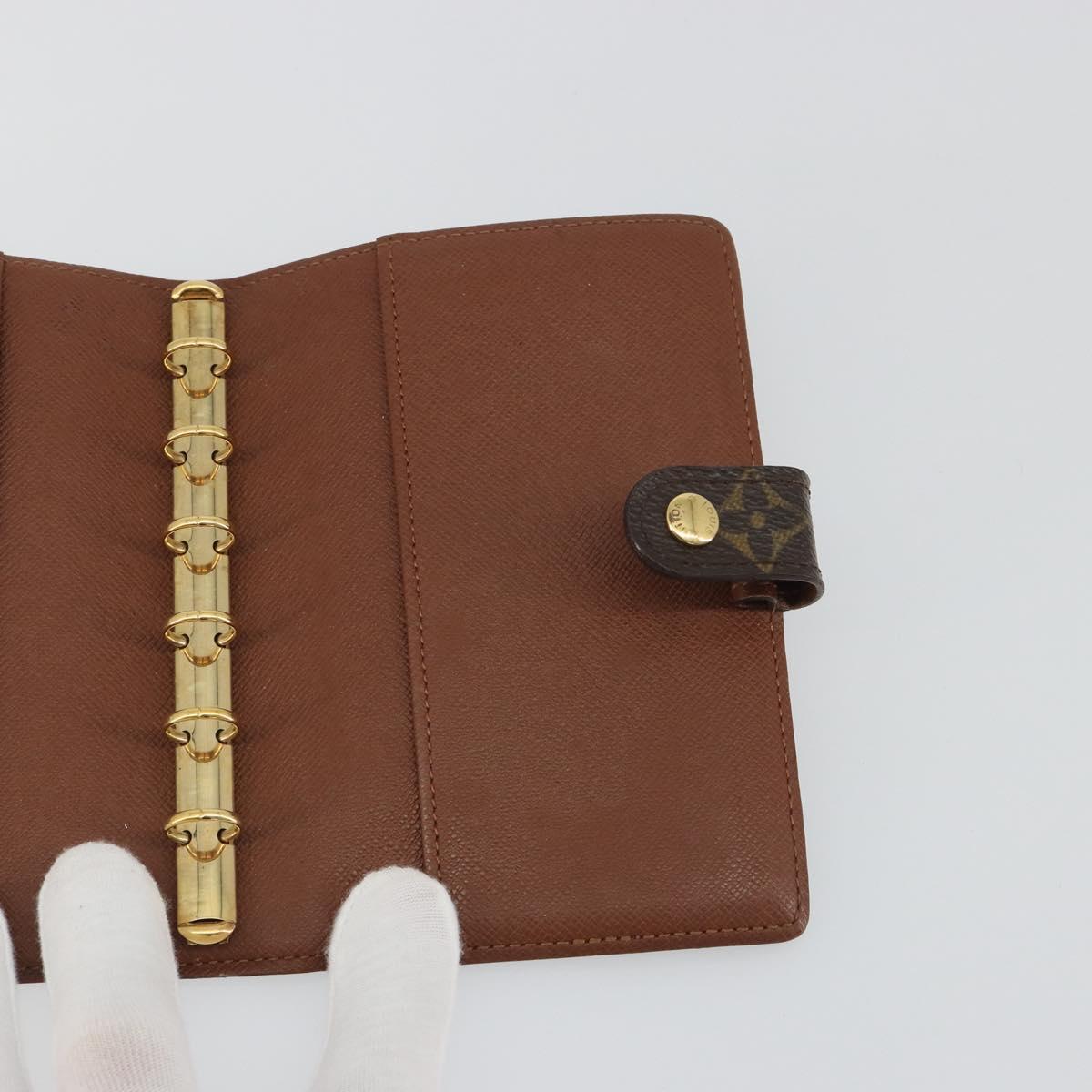 LOUIS VUITTON Monogram Agenda PM Day Planner Cover R20005 LV Auth 188199A