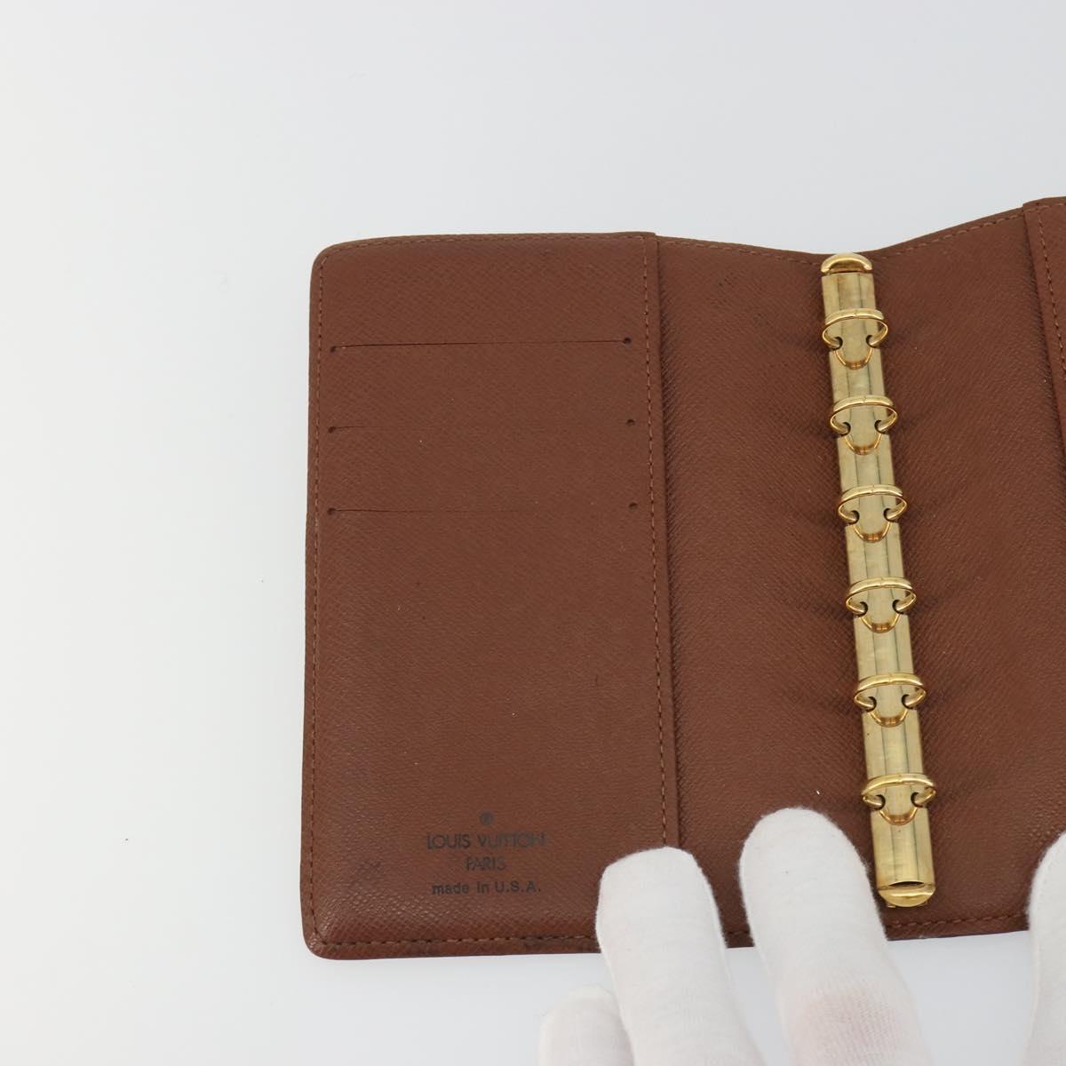 LOUIS VUITTON Monogram Agenda PM Day Planner Cover R20005 LV Auth 188199A