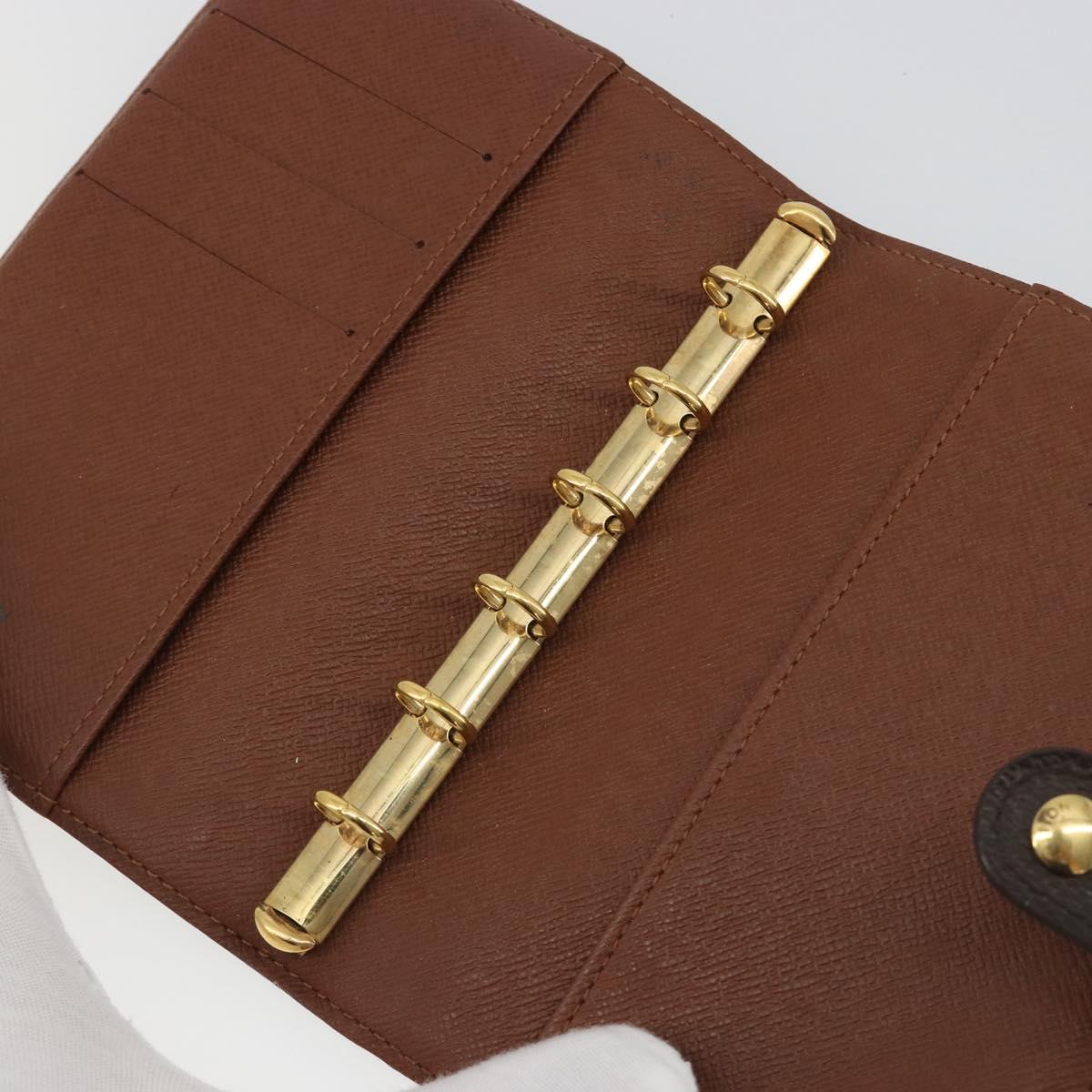 LOUIS VUITTON Monogram Agenda PM Day Planner Cover R20005 LV Auth 188199A