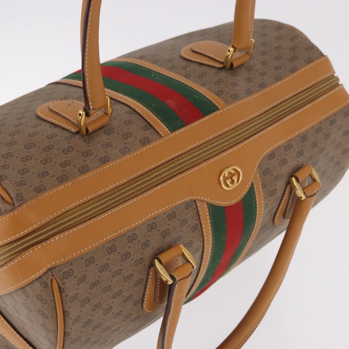 GUCCI Micro GG Supreme Web Sherry Line Bag PVC Beige 002 39 0168 Auth 188204