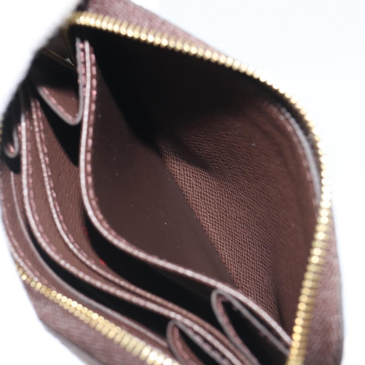 LOUIS VUITTON Damier Ebene Zippy Coin Purse N63070 LV Auth 188216M