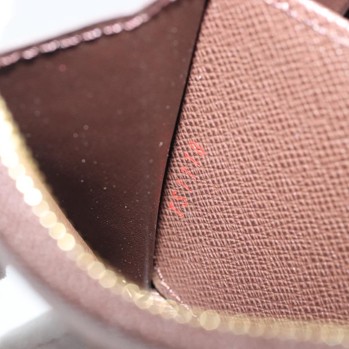 LOUIS VUITTON Damier Ebene Zippy Coin Purse N63070 LV Auth 188216M