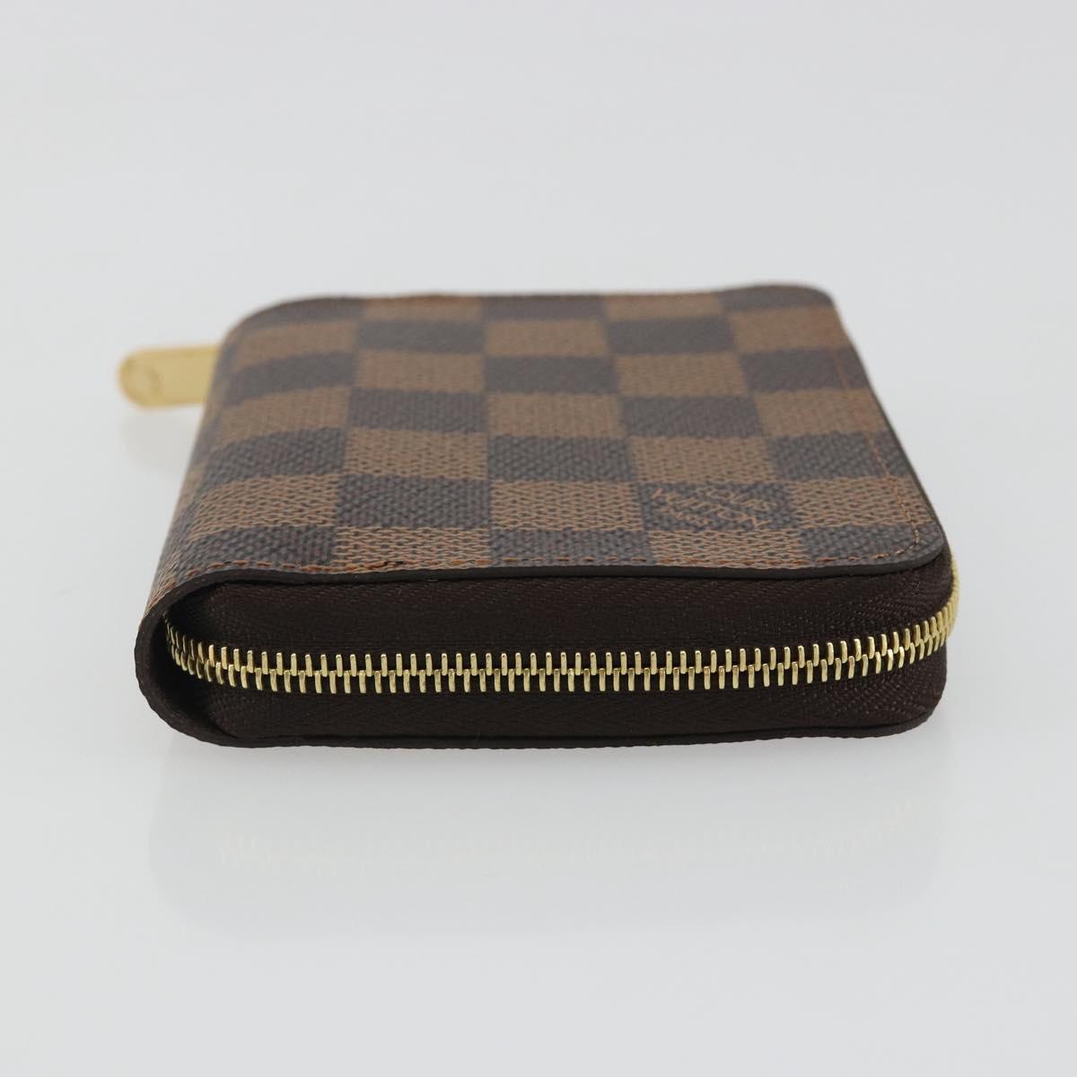 LOUIS VUITTON Damier Ebene Zippy Coin Purse N63070 LV Auth 188216M