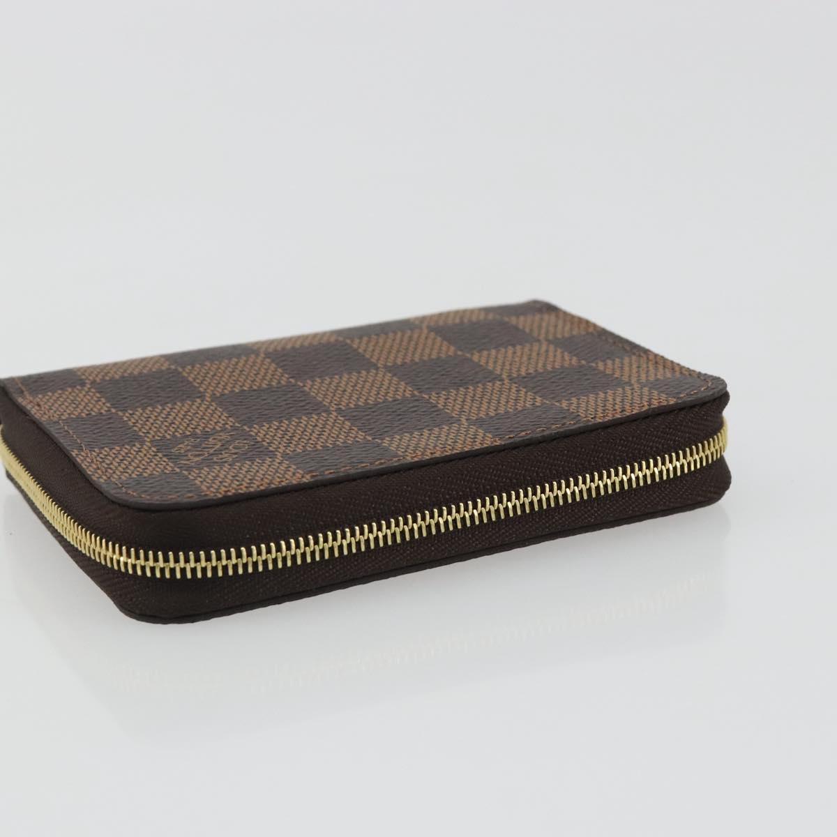 LOUIS VUITTON Damier Ebene Zippy Coin Purse N63070 LV Auth 188216M