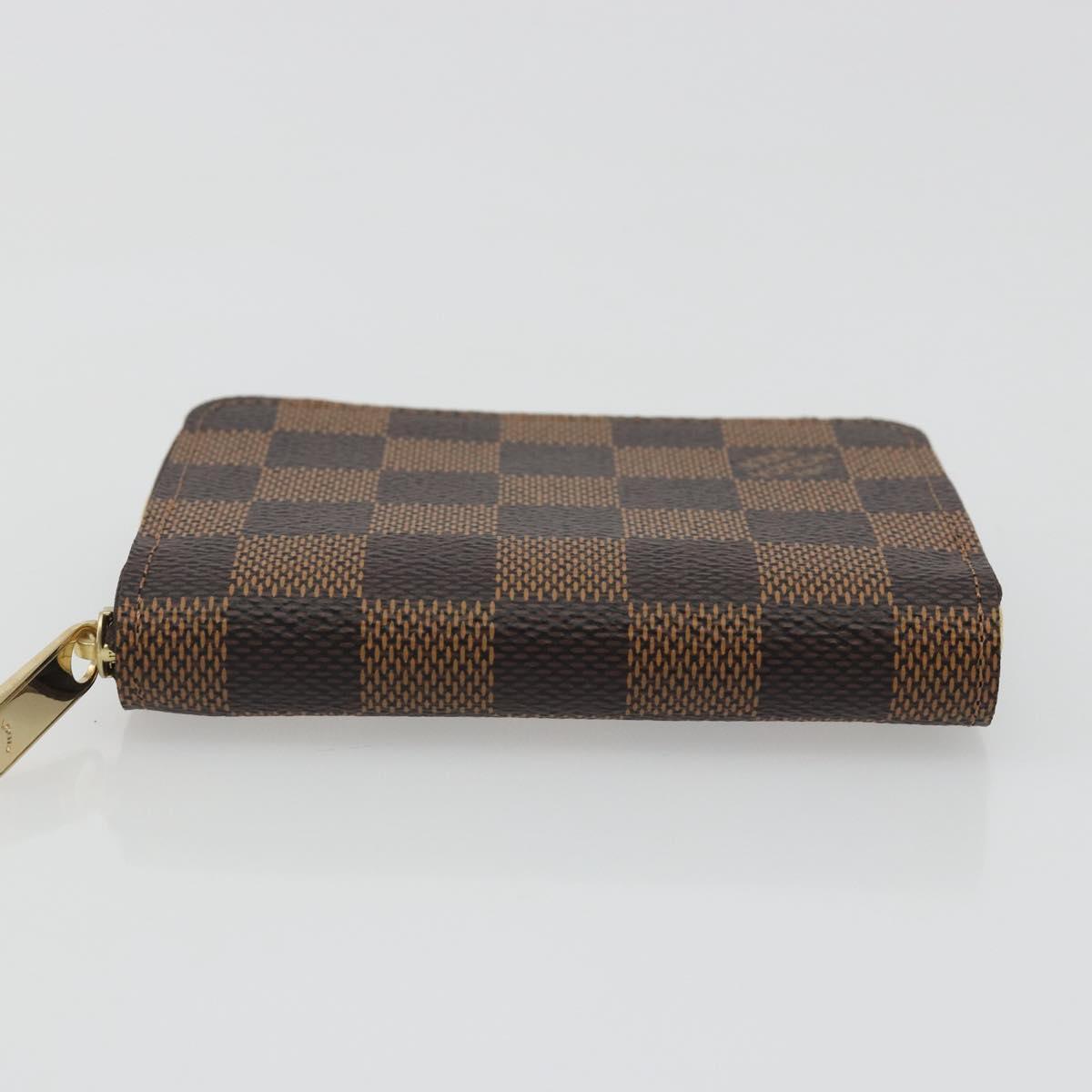 LOUIS VUITTON Damier Ebene Zippy Coin Purse N63070 LV Auth 188216M
