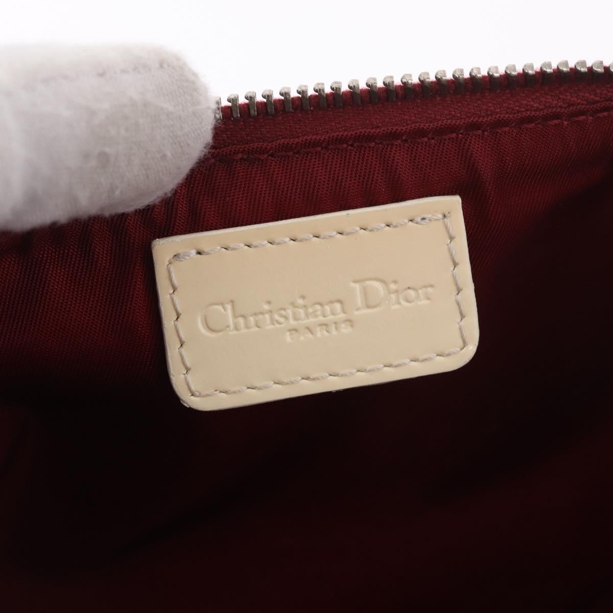 Christian Dior Saddle Pouch PVC Red Silver Auth 188225SAV