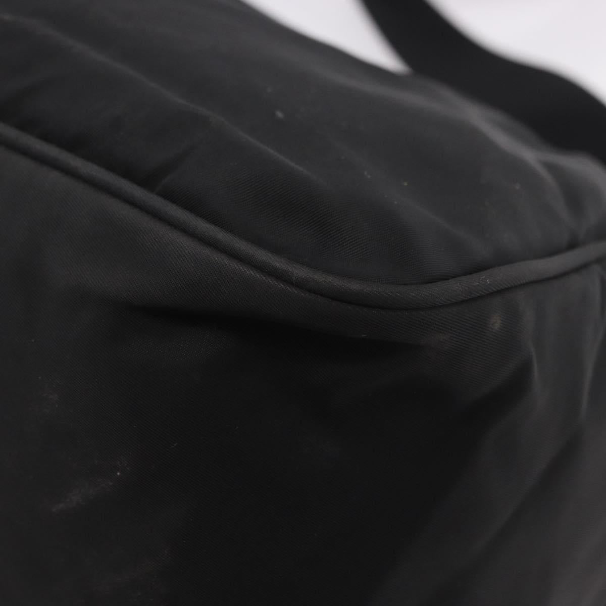 PRADA Shoulder Bag Nylon Black Silver Auth 188230