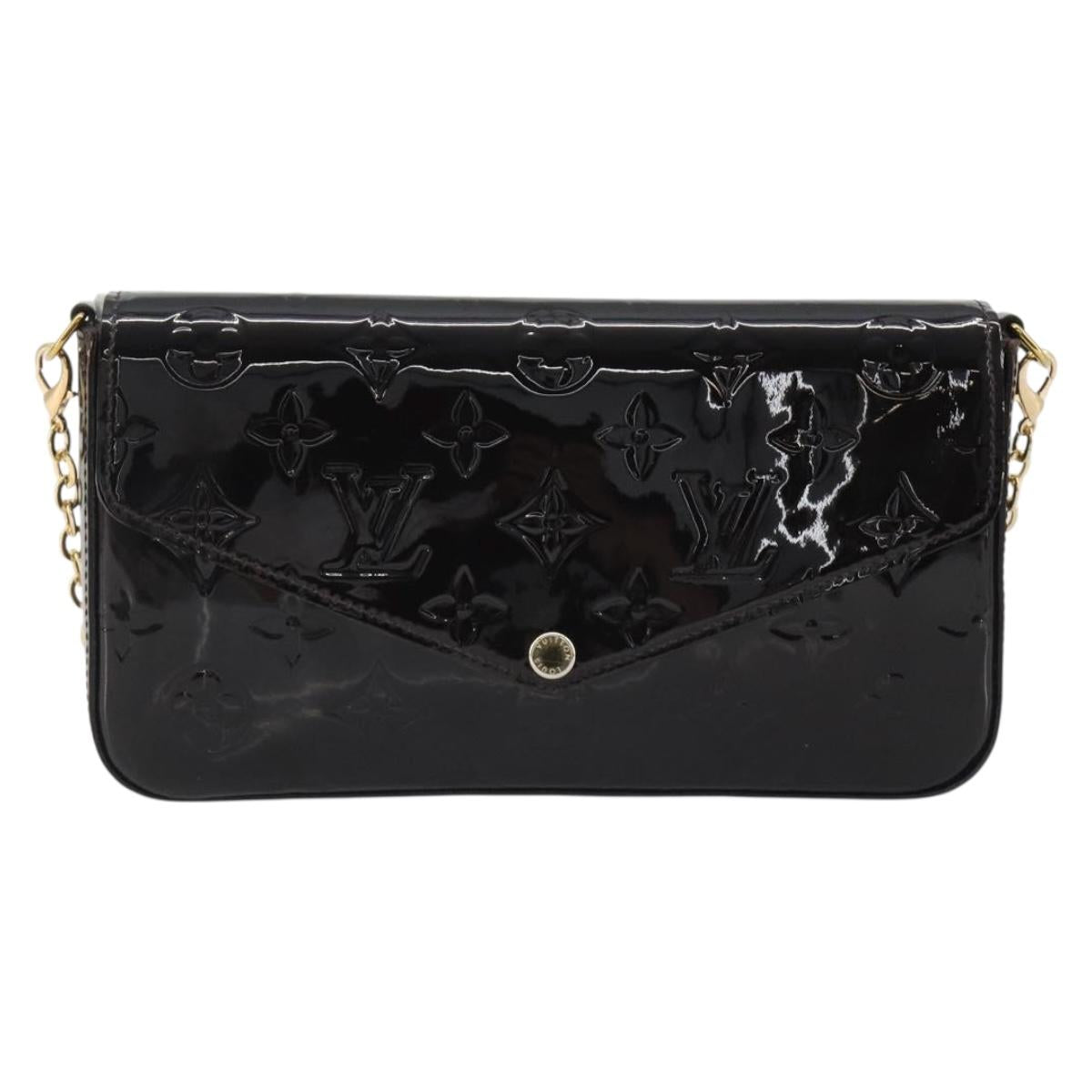 LOUIS VUITTON Monogram Vernis Pochette Felice Amarante M61267 Auth 188234A