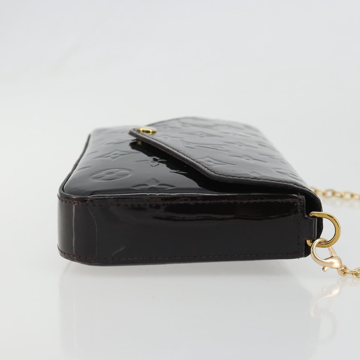 LOUIS VUITTON Monogram Vernis Pochette Felice Amarante M61267 Auth 188234A