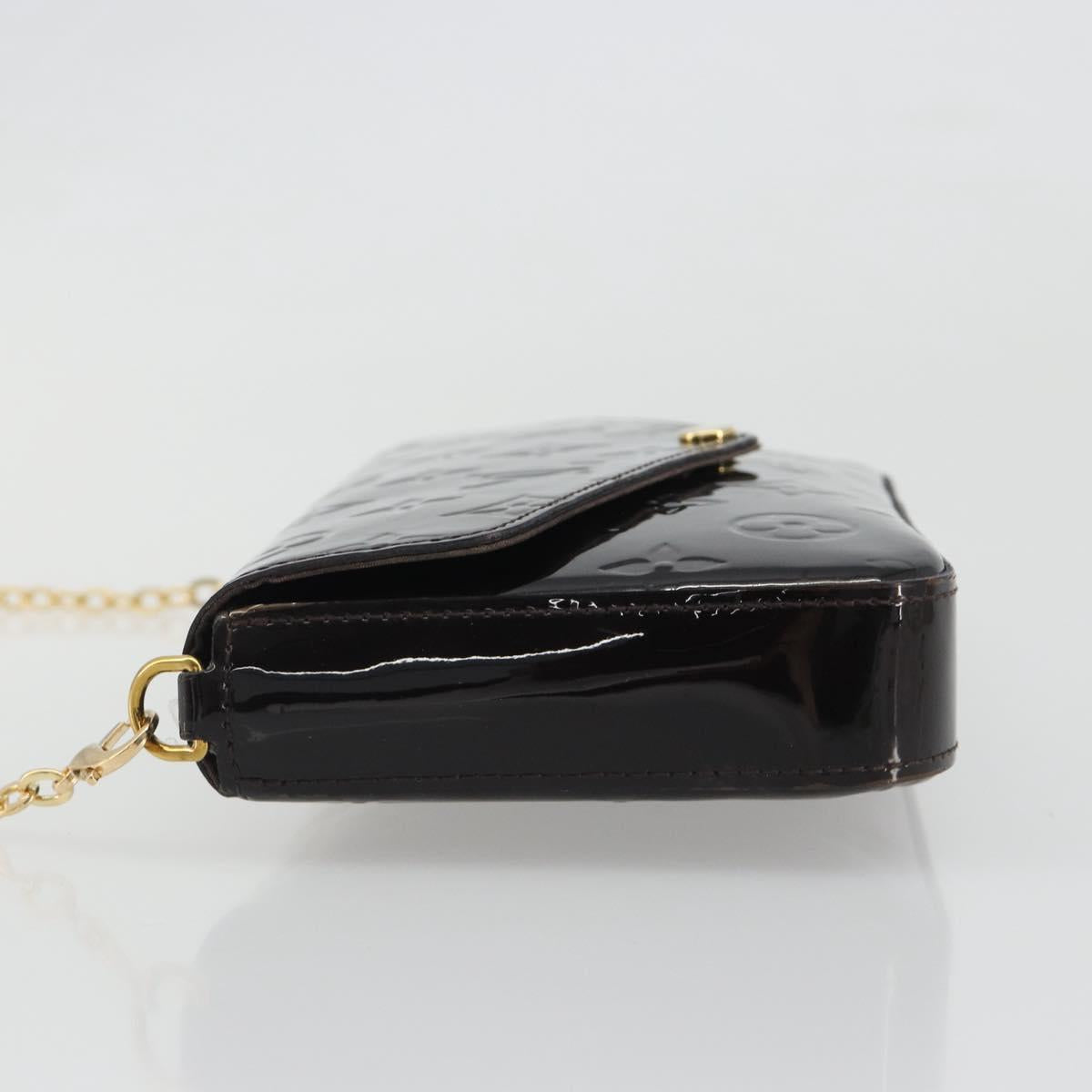 LOUIS VUITTON Monogram Vernis Pochette Felice Amarante M61267 Auth 188234A