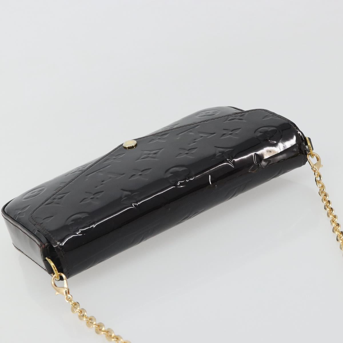 LOUIS VUITTON Monogram Vernis Pochette Felice Amarante M61267 Auth 188234A