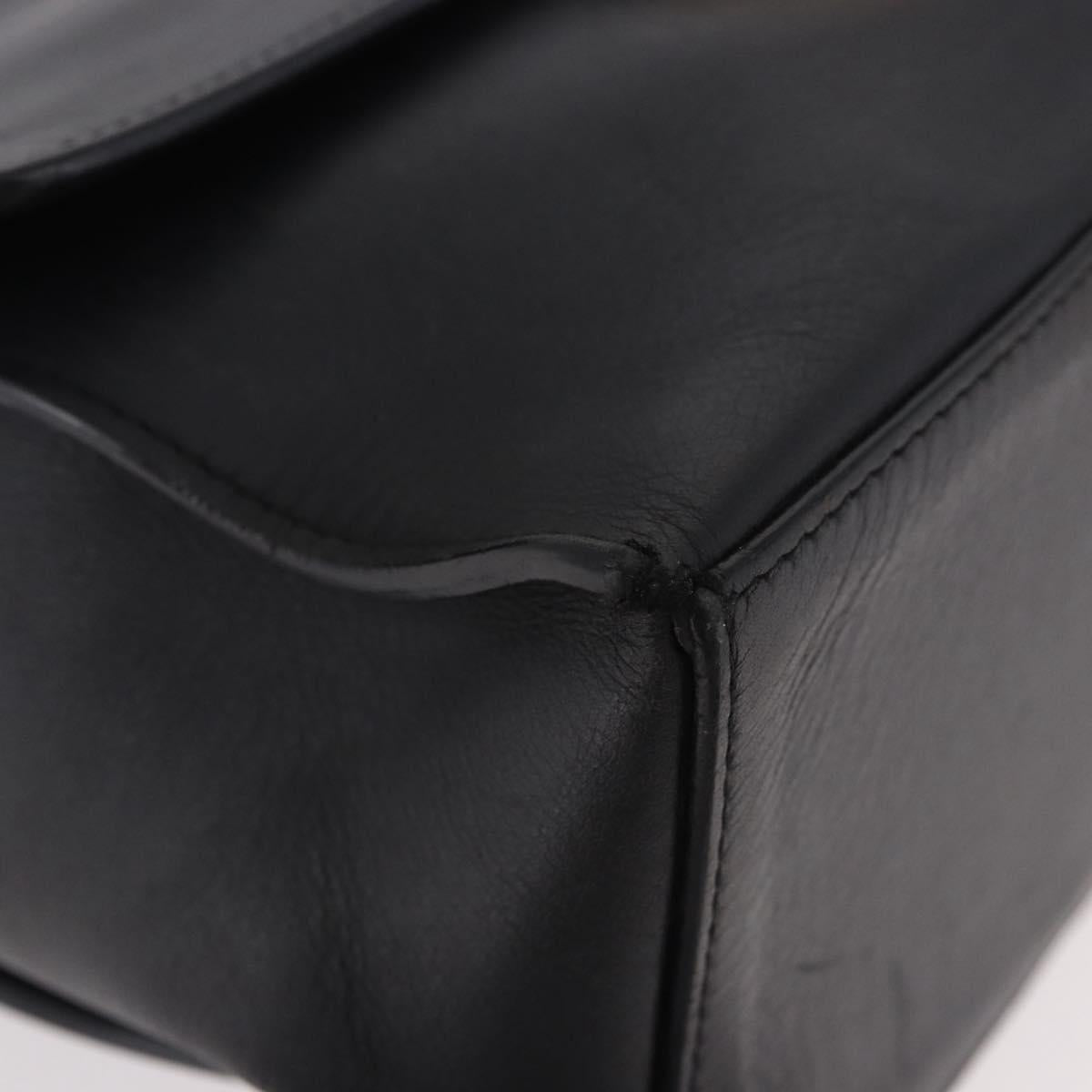 BALENCIAGA Afternoon Shoulder Bag Leather Black Gold 293862 Auth 188241