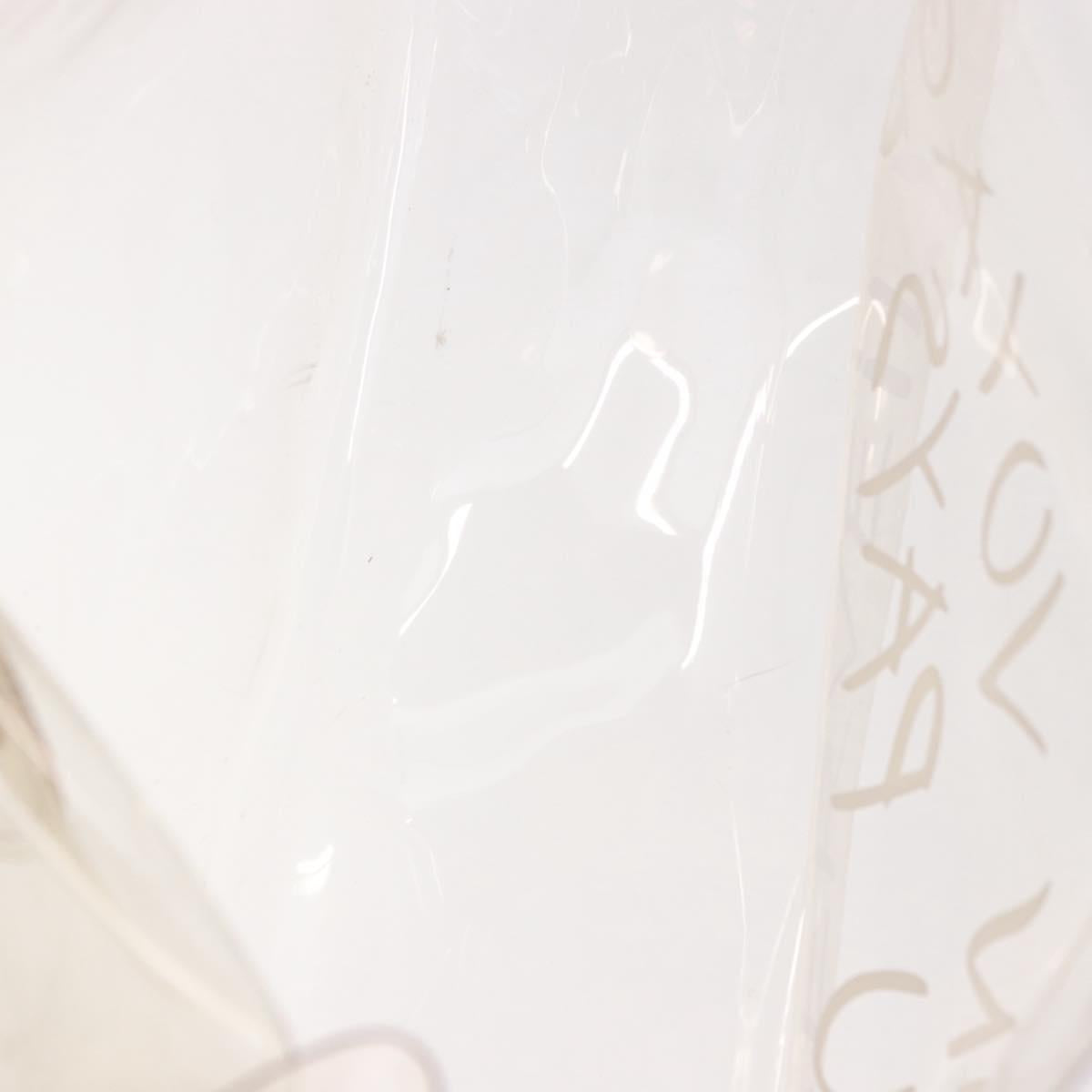 HERMES Vinyl Kelly Hand Bag Vinyl Clear Gold Auth 188256