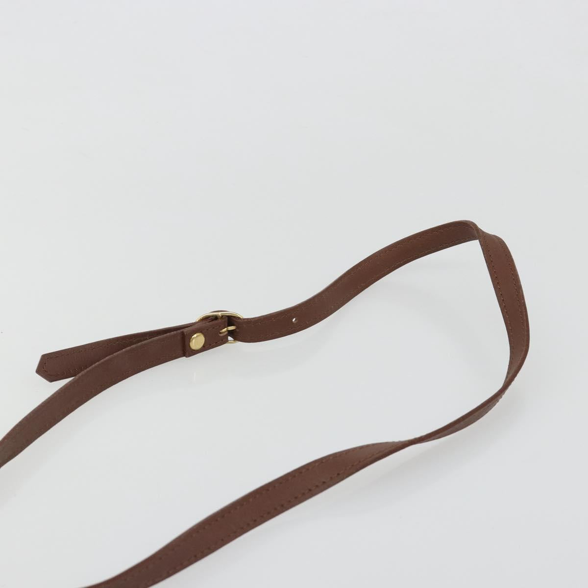 Burberrys Shoulder Bag Leather Brown Gold Auth 188259