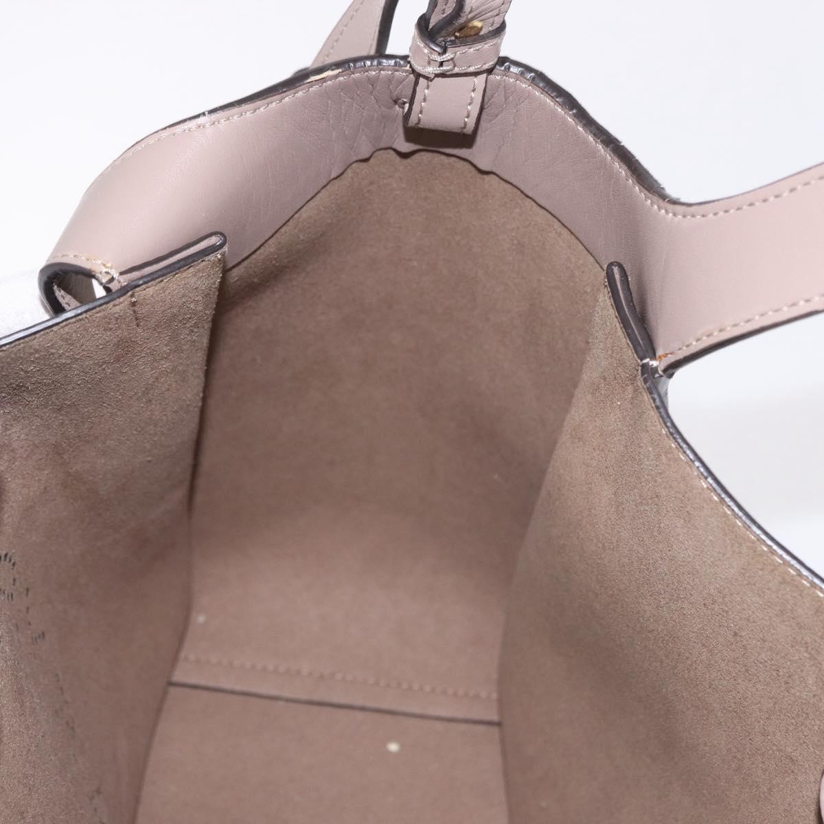 Stella MacCartney Hand Bag Leather 2way Beige Gold 513860 Auth 188263A