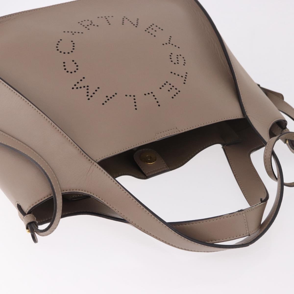 Stella MacCartney Hand Bag Leather 2way Beige Gold 513860 Auth 188263A