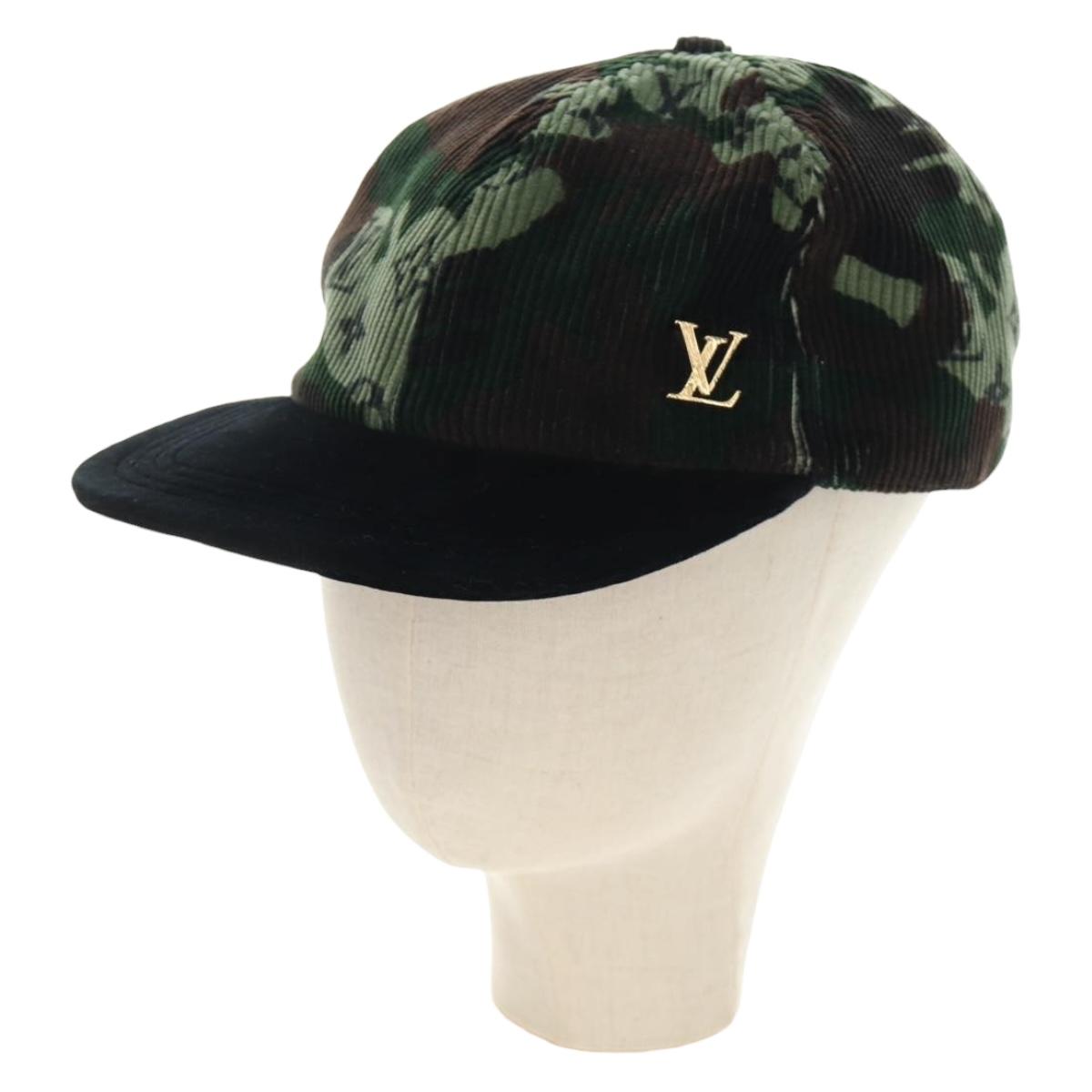 LOUIS VUITTON Camouflage Easy Fit Casquette Cap Corduroy MP2724 LV Auth 188264M