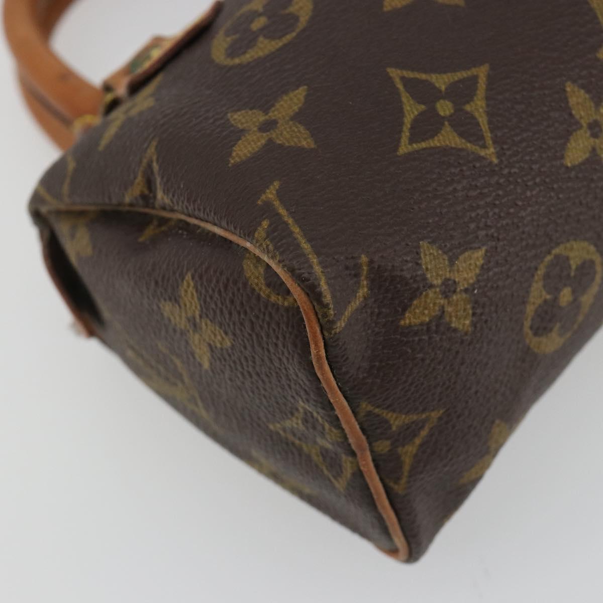 LOUIS VUITTON Monogram Mini Speedy Hand Bag M41534 LV Auth 188268
