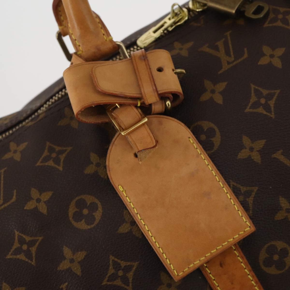 LOUIS VUITTON Monogram Keepall 55 Boston Bag M41424 LV Auth 188275V
