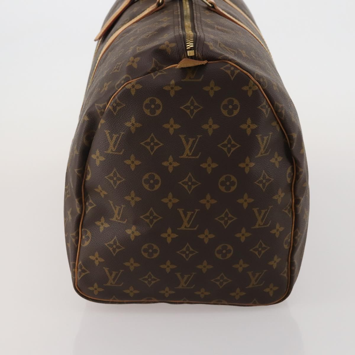 LOUIS VUITTON Monogram Keepall 55 Boston Bag M41424 LV Auth 188275V