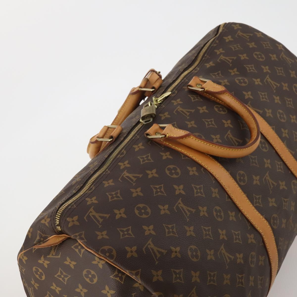 LOUIS VUITTON Monogram Keepall 55 Boston Bag M41424 LV Auth 188275V