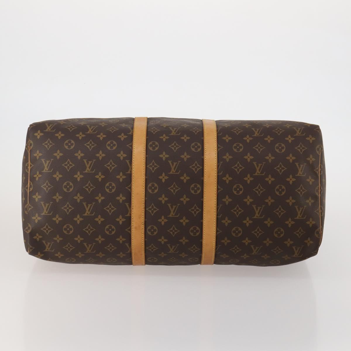 LOUIS VUITTON Monogram Keepall 55 Boston Bag M41424 LV Auth 188275V