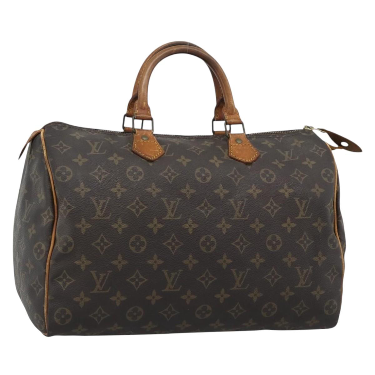 LOUIS VUITTON Monogram Speedy 35 Hand Bag M41524 LV Auth 188277