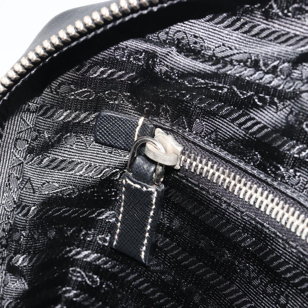 PRADA Tote Bag Saffiano leather Black Silver Auth 188279SAV
