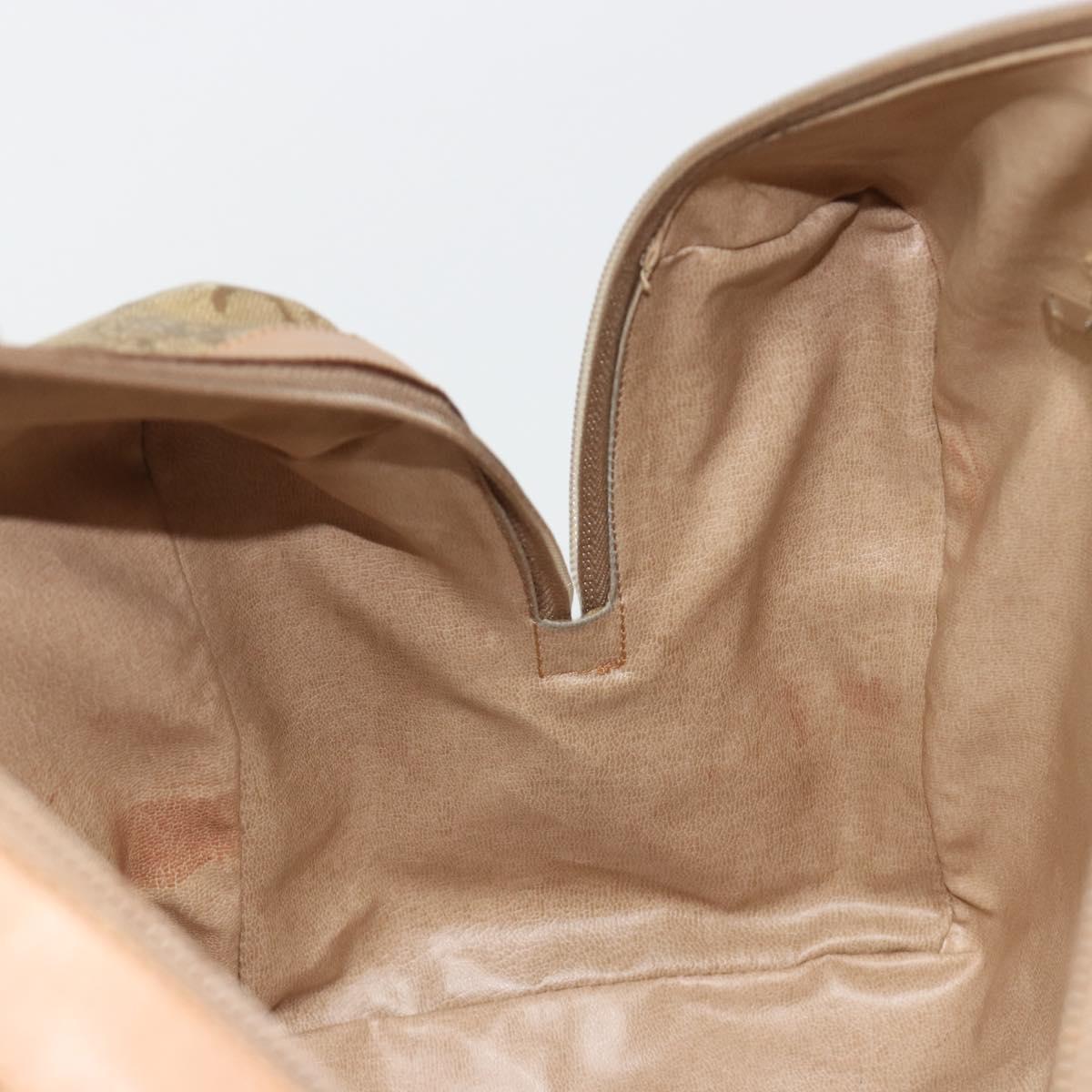 CELINE C Sulky Hand Bag PVC Beige Gold Auth 188286