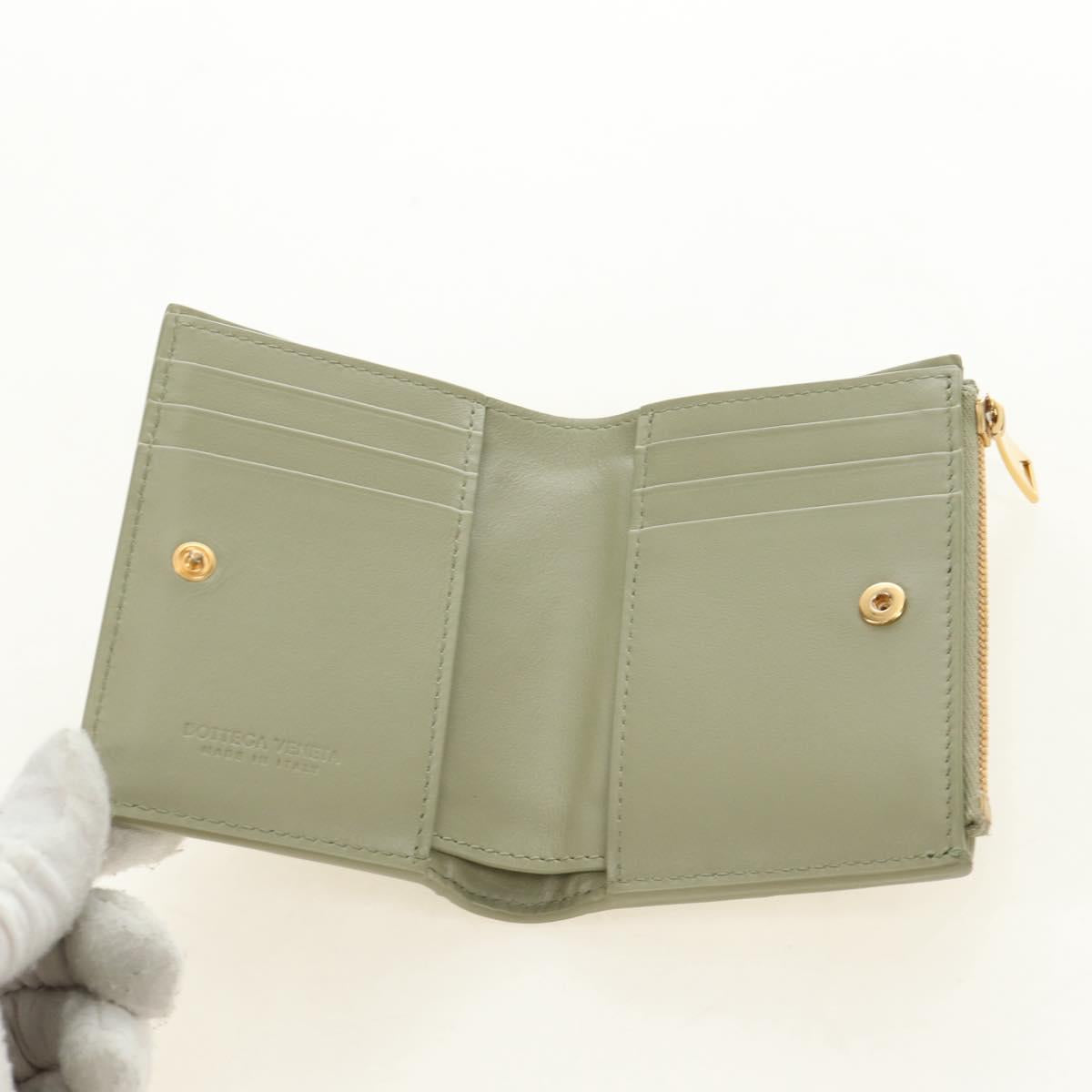 BOTTEGA VENETA MAXI INTRECCIATO Wallet Leather Beige Gold Auth 188290M