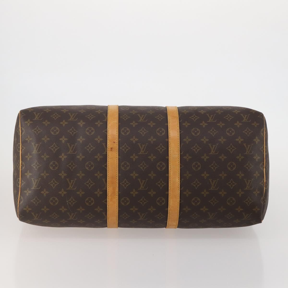 LOUIS VUITTON Monogram Keepall 55 Boston Bag M41424 LV Auth 188296