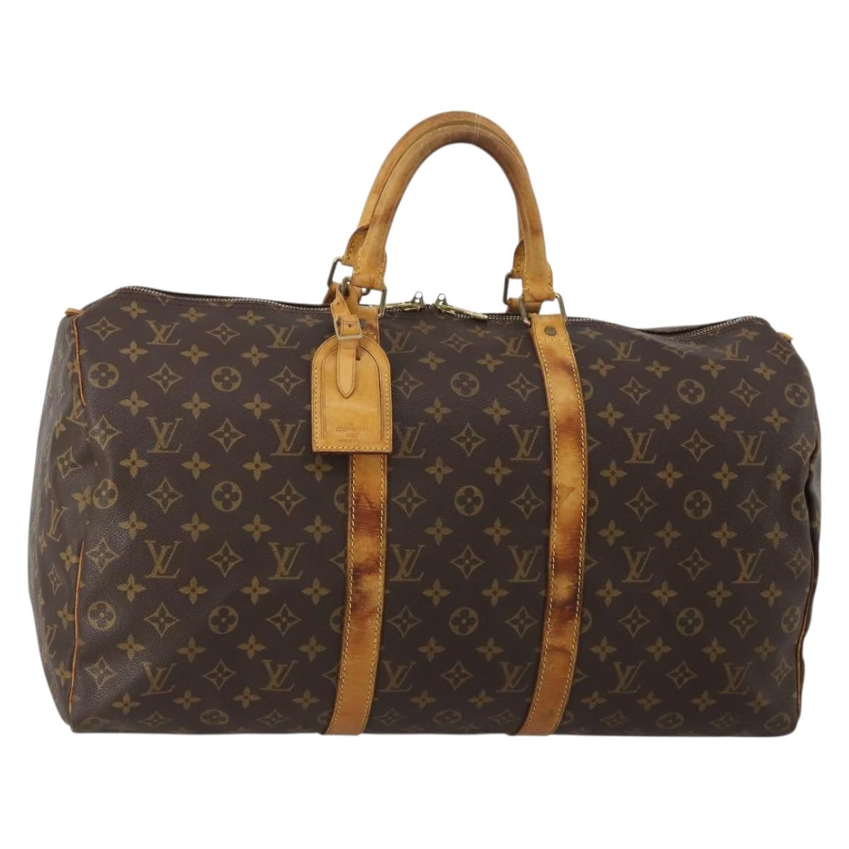 LOUIS VUITTON Monogram Keepall 50 Boston Bag M41426 LV Auth 188304