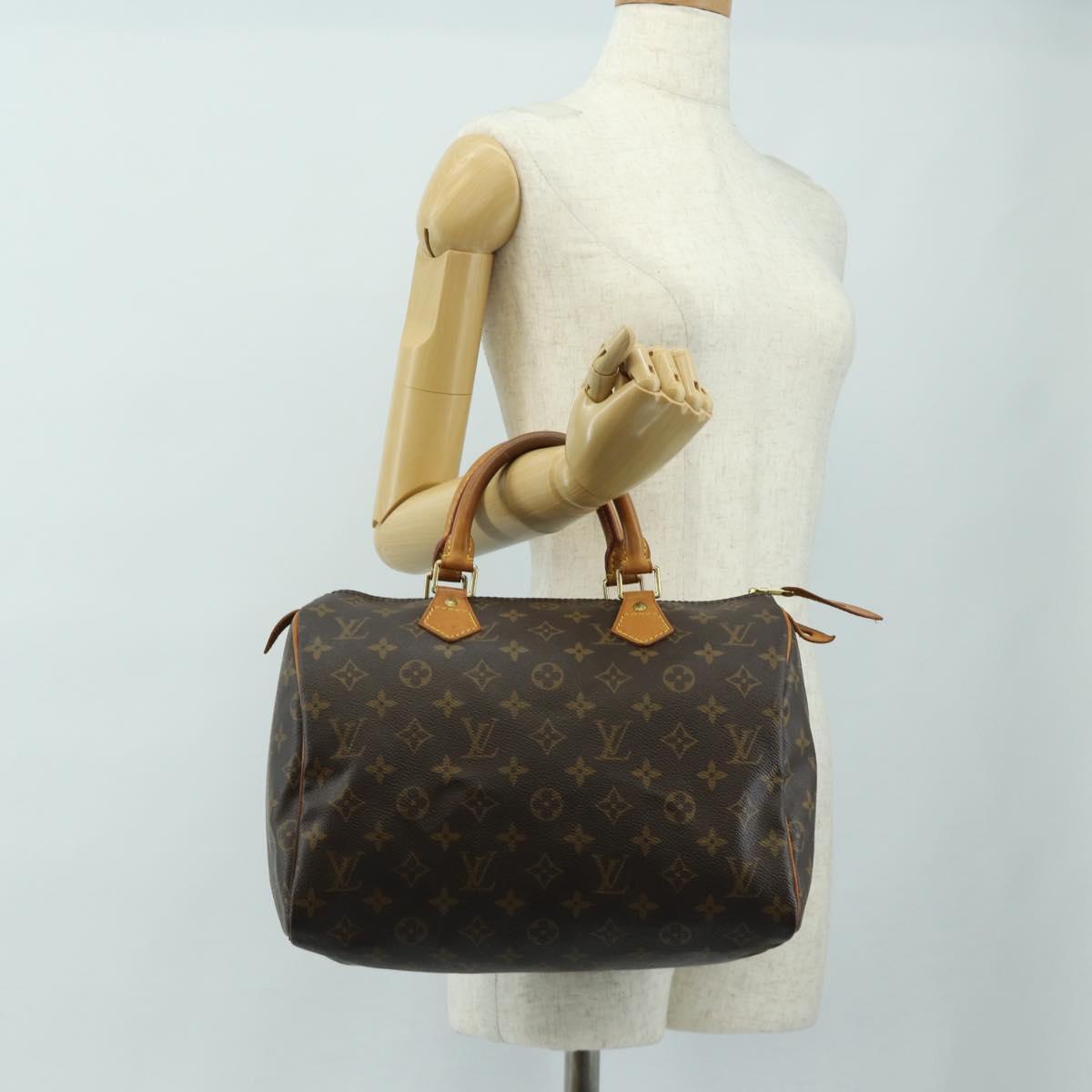 LOUIS VUITTON Monogram Speedy 30 Hand Bag M41526 LV Auth 188312SAV