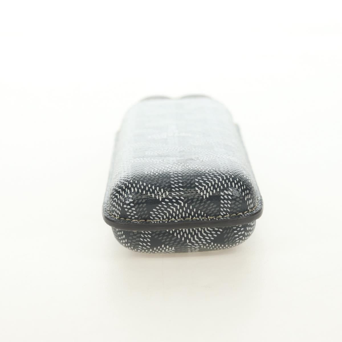 GOYARD Cigarette Case PVC Leather Gray Auth 188319M