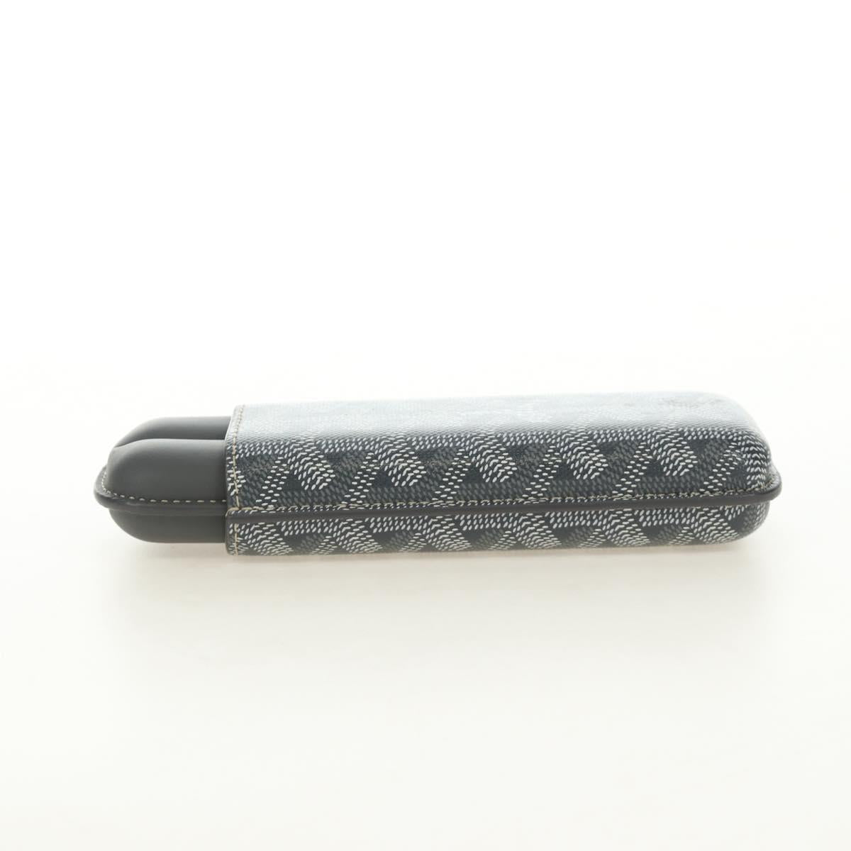 GOYARD Cigarette Case PVC Leather Gray Auth 188319M