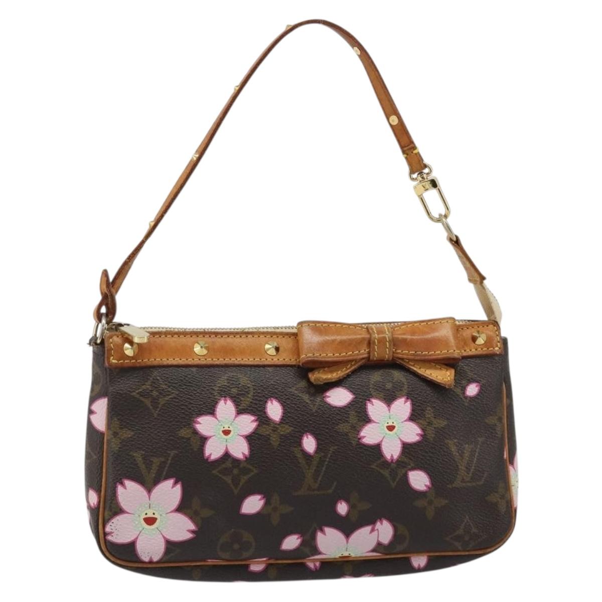 LOUIS VUITTON Monogram Cherry Blossom Pochette Accessoires M92006 Auth 188324A