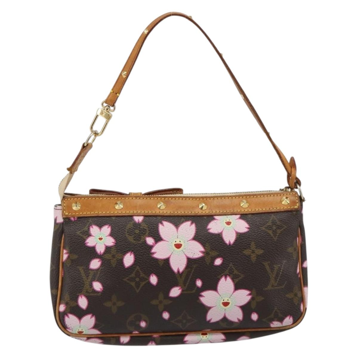 LOUIS VUITTON Monogram Cherry Blossom Pochette Accessoires M92006 Auth 188324A