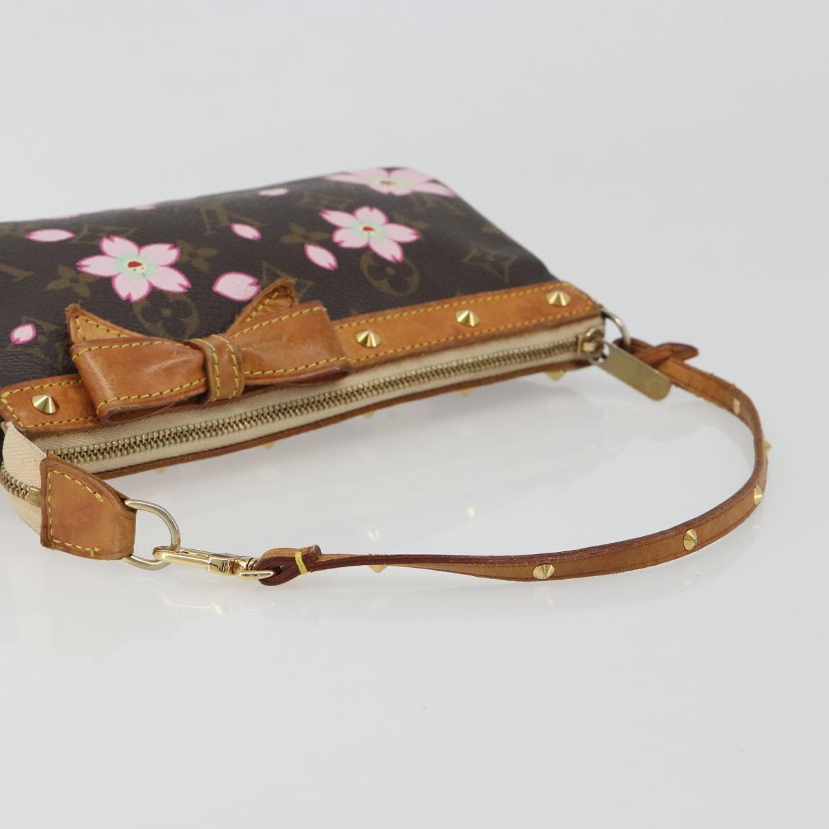 LOUIS VUITTON Monogram Cherry Blossom Pochette Accessoires M92006 Auth 188324A