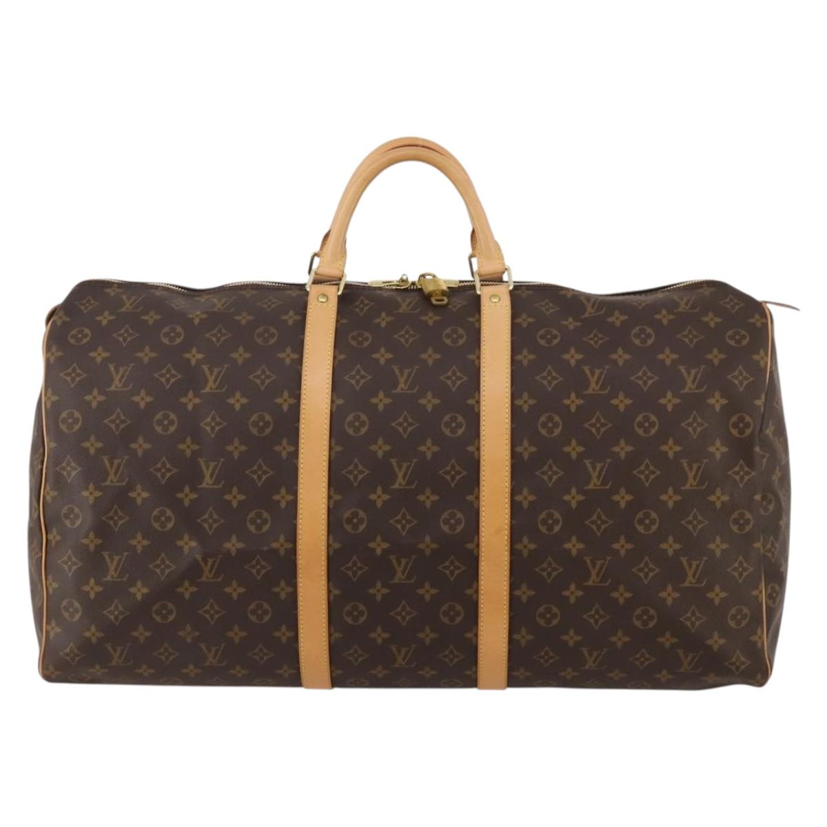 LOUIS VUITTON Monogram Keepall 60 Boston Bag M41422 LV Auth 188333SAV