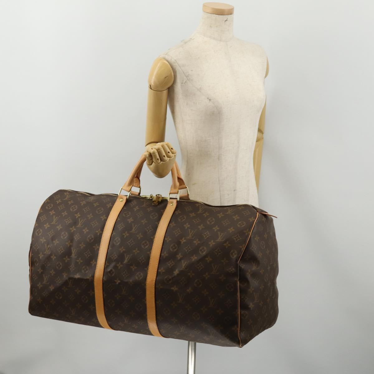 LOUIS VUITTON Monogram Keepall 60 Boston Bag M41422 LV Auth 188333SAV
