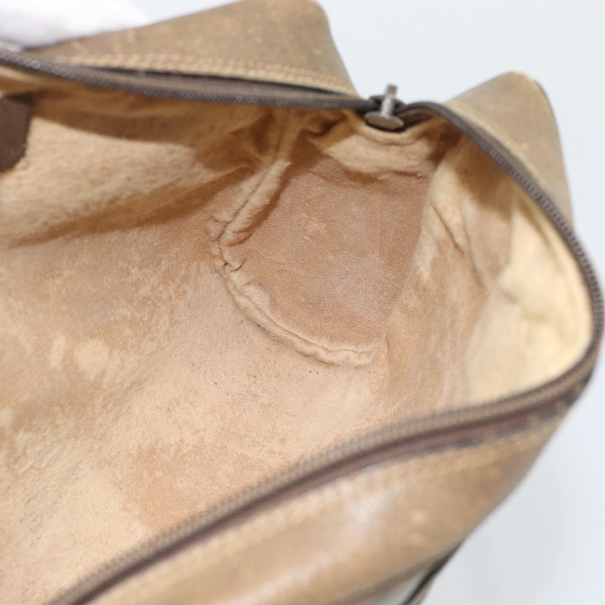 GUCCI GG Supreme Shoulder Bag PVC Beige Auth 188336