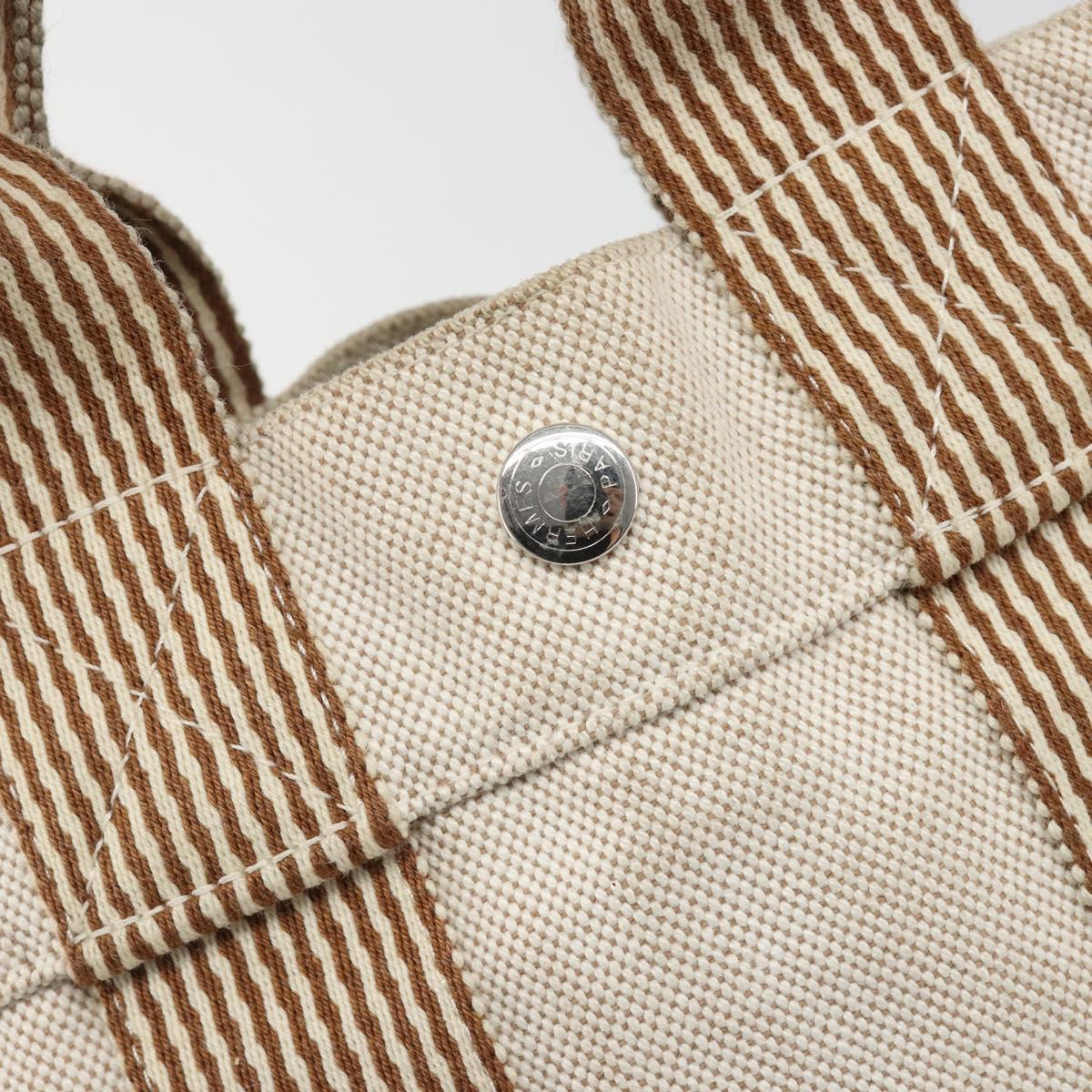 HERMES New Fourre Tout PM Hand Bag Canvas Gray Auth 188338