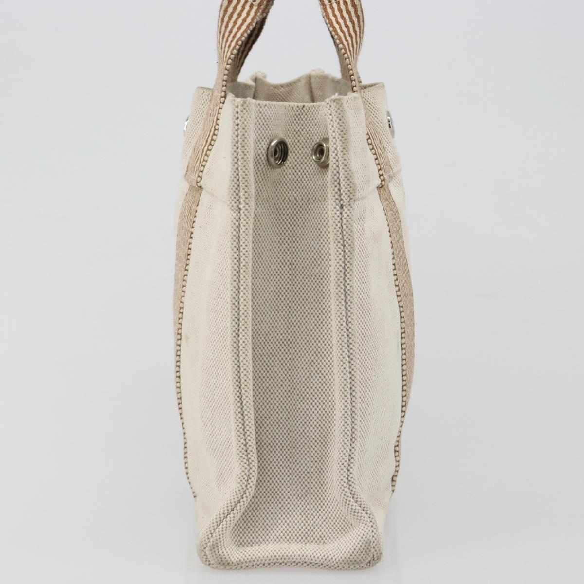 HERMES New Fourre Tout PM Hand Bag Canvas Gray Auth 188338