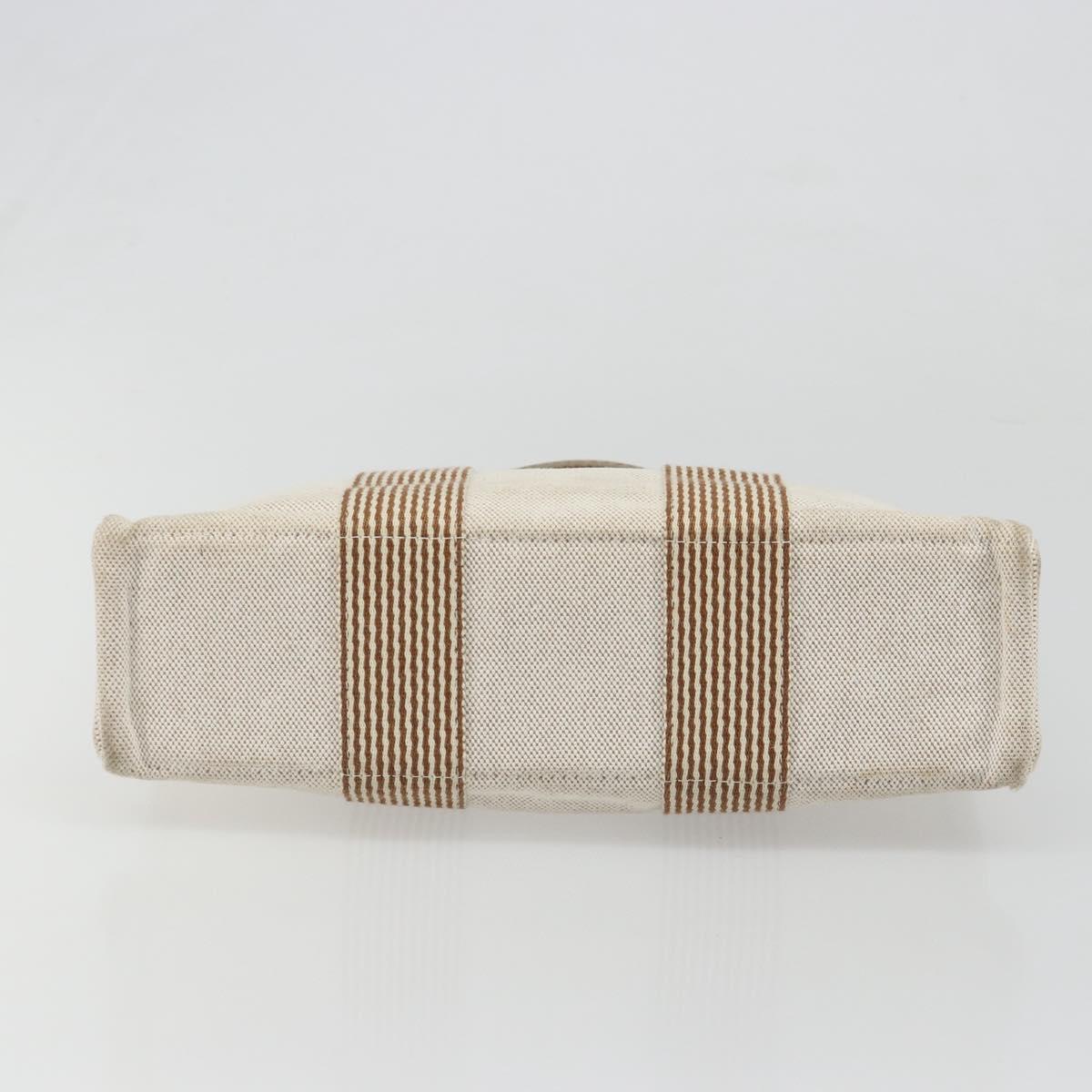 HERMES New Fourre Tout PM Hand Bag Canvas Gray Auth 188338